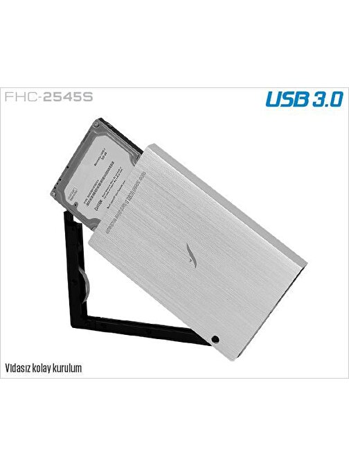 Frisby Fhc-2545S 2.5 inç Usb3.0 Sata 9.5 mm Kutu Vıdasız