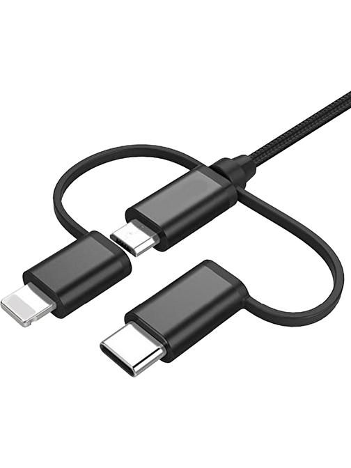 Awetron Apple Mfi Lisanslı 3'Lü Lightning+Type-C +Micro Kablo