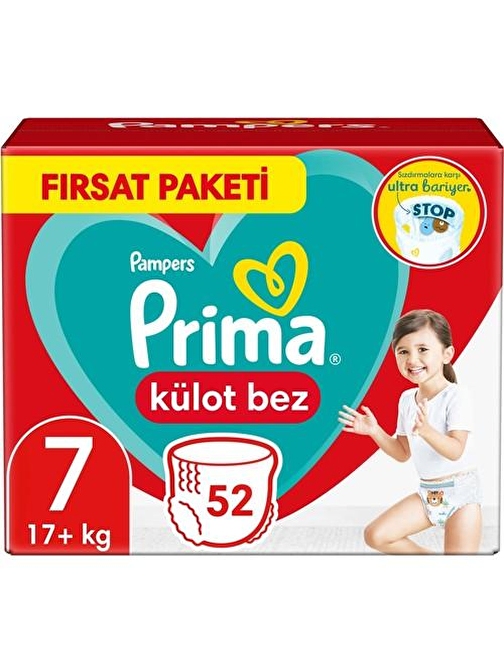 Prima Külot 25 + kg 7 Numara Fırsat Paketi Bebek Bezi 52 Adet