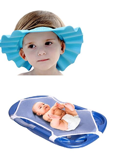 Can İthalat Set Bebek Banyo Şapkası - Bebek Küvet Filesi 2'li
