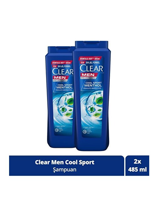 Clear Men Cool Sport Mentol Etkili Kepeğe Karşı Şampuan 2 x 485 ml