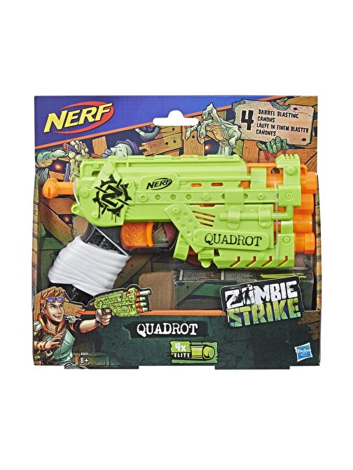 Nerf Zombie Strike Quadrot Sert Plastik Küçük Çok Renkli Zombie Silah 8 - 12 Yaş