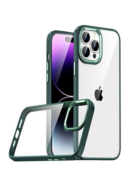 Ceponya Apple iPhone 14 Pro Max Kılıf Kamera Korumalı Mat Renkli Silikon