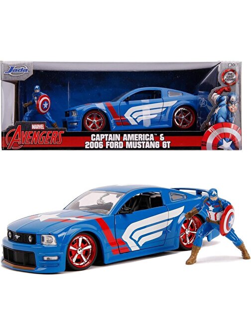 Derka Shop Toys Kaptan Amerika Figür Ve Aracı 1:24 Ölçek Die-Cast Metal