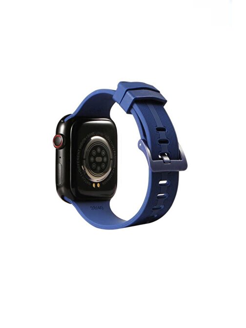 Ceponya KRD23 Apple Watch Ultra 49 mm ​​​​ Silikon Akıllı Saat Kordonu Lacivert
