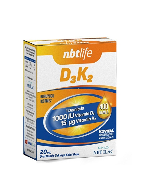 Nbt Life D3 K2 Damla 20 Ml