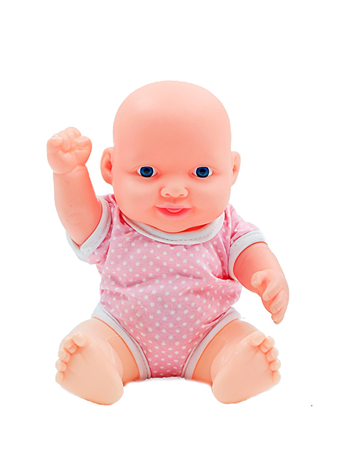 Global Toys Puantiye Kıyafetli İngilizce Konuşan Roza Oyuncak Et Bebek