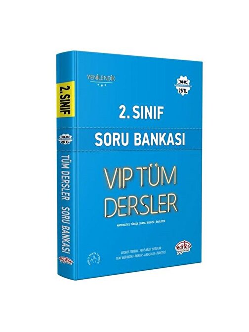 Editör Yayınları 2. Sınıf Tüm Dersler VIP Mavi Kitap Soru Bankası