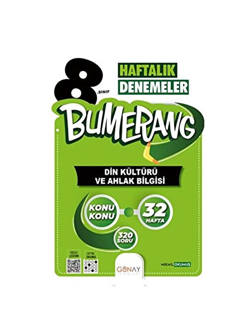 Günay Yayınları 8. Sınıf LGS Bumerang Din Kültürü Denemeleri