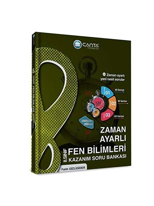 Çanta Yayınları 2022 8. Sınıf Fen Bilimleri Zaman Ayarlı Kazanım Soru Bankası