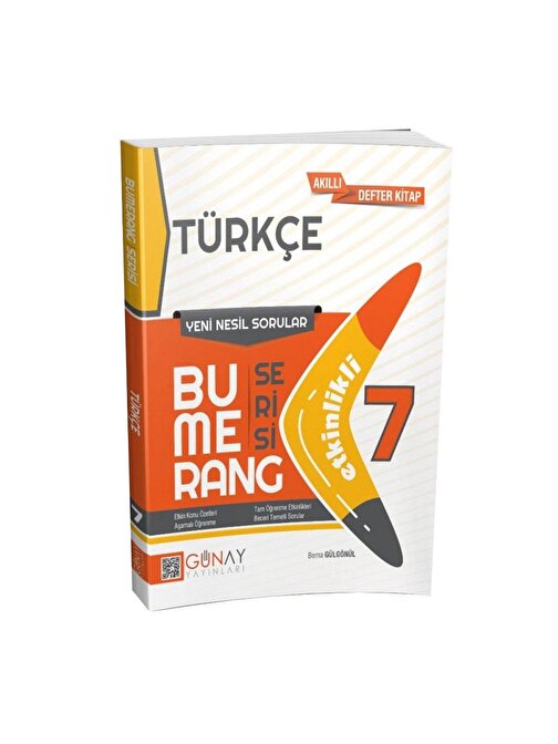 Günay Yayınları 7. Sınıf Bumerang Türkçe Etkinlikli Soru Bankası