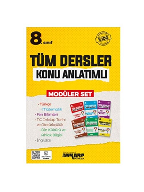 Ankara Yayıncılık 8. Sınıf LGS Tüm Dersler Konu Anlatımlı Modüler Set