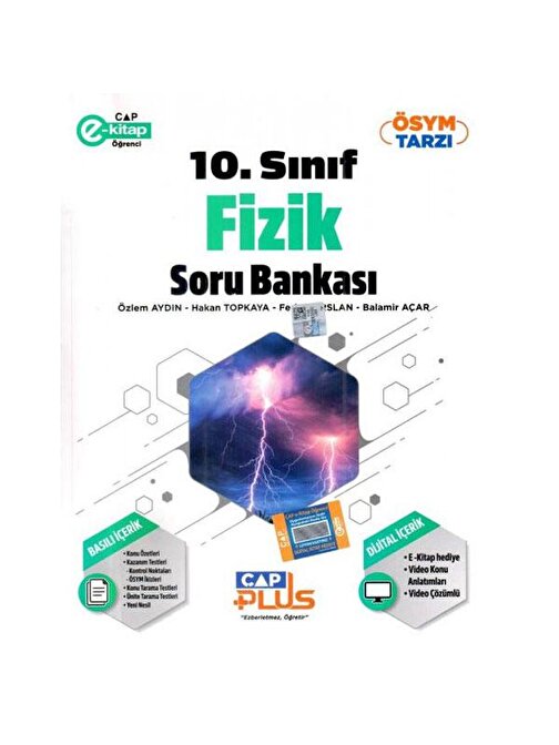 Çap Yayınları 10. Sınıf Fizik Plus Soru Bankası