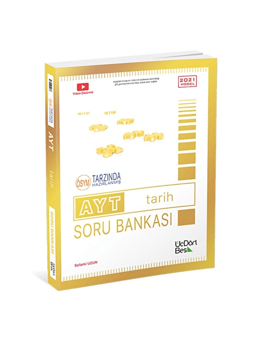 ÜçDörtBeş AYT Tarih Soru Bankası Selami Uzun Üç Dört Beş Yayınları