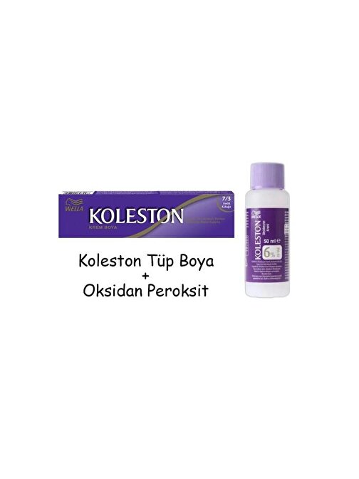 Koleston Tüp Boya 50 ml - 7.3 Fındık Kabuğu + 20 Vol Oksidan Peroksit