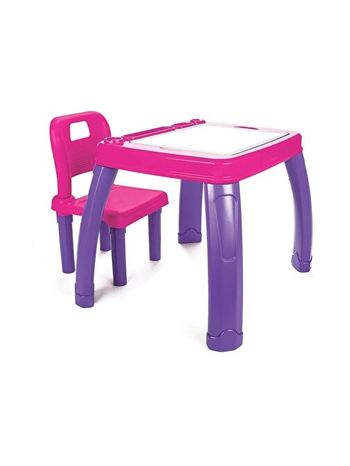 Pilsan Sandalyeli Çalışma Masası 03-402 - Sandalyeli Çalışma Sırası Pembe