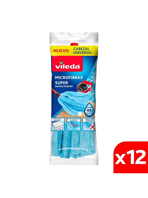 Vileda Microfiber Süper Havlu Paspas 12'li