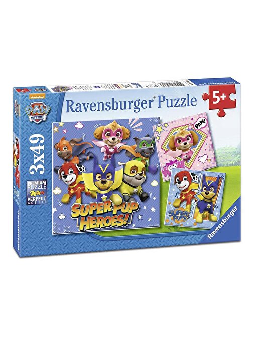 Ravensburger 80366 Paw Patrol Temalı Çocuk Puzzle 3x49 Parça 5+ Yaş