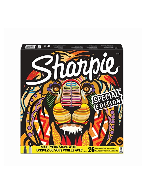 Sharpie 2110123 Fine Permanent Markör Kalemi 26 Lı Aslan Seti