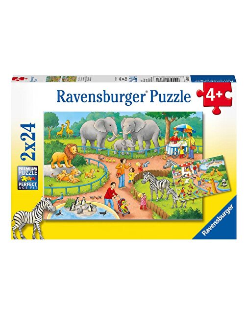 Ravensburger Çocuk Puzzle 2x24 Parça Hayvanat Bahçesi 78134