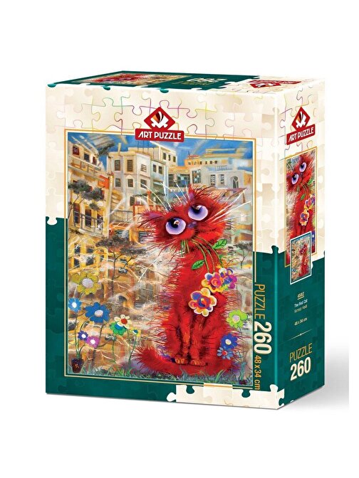 Art Puzzle 260 Parça Kırmızı Kedi 4582