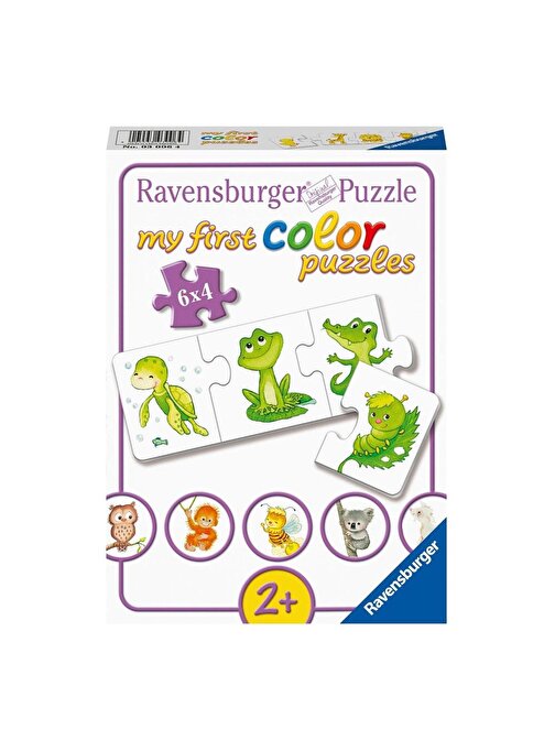 Ravensburger 30064 İlk Renkli Hayvanlar Çocuk Puzzle 6x4 Parça 2+ Yaş