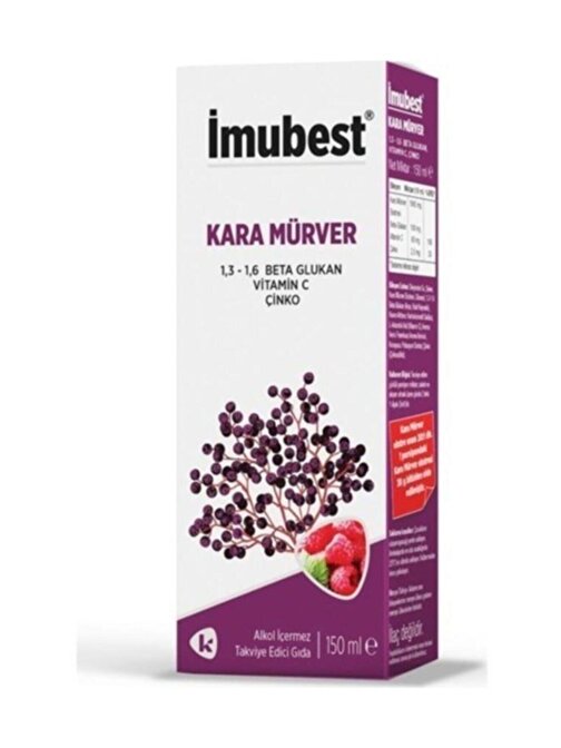 İmubest Sambucus Nigra, Beta Glukan, Vitamin C & Çinko Şurup 150 Ml