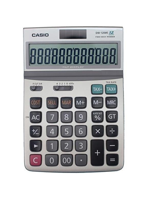 Casio DW-120MS Oynar Başlıklı 12 Hane Masa Üstü Hesap Makinesi