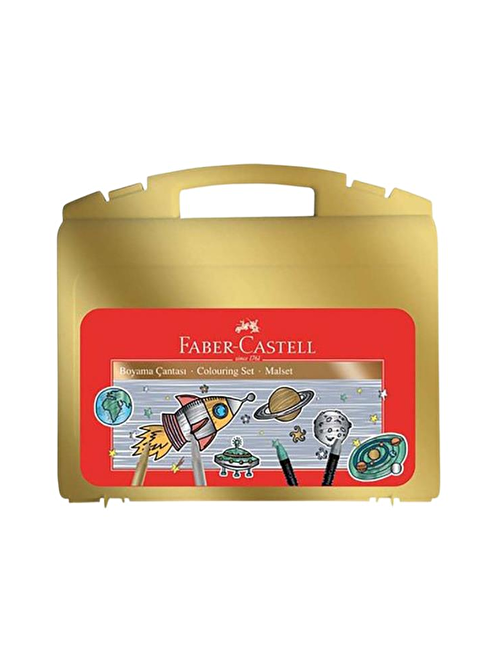 Faber Castell Boyama Çantalı Metalik Kuru Boya Seti 34'lü Çok Renkli
