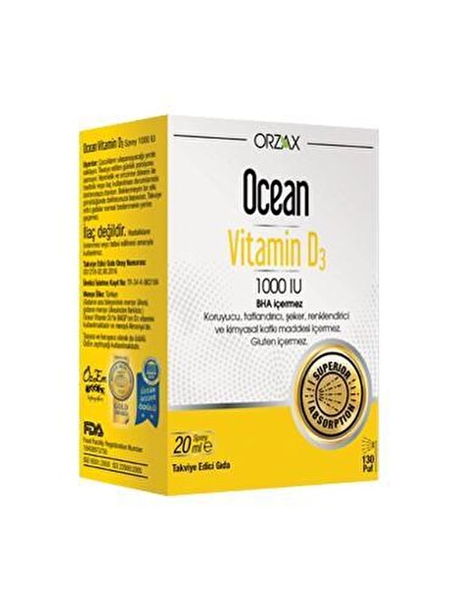 Ocean Vitamin D3 1000 Iu Sprey