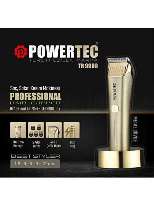 Powertec Tr-9900 Saç Ve Sakal Tıraş Makinesi