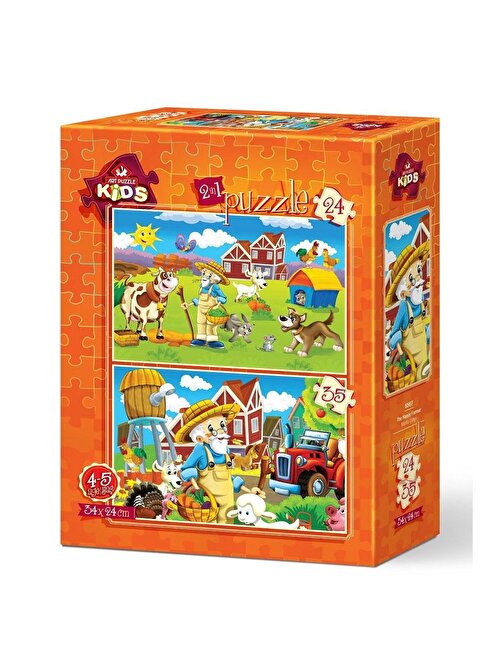 Art Puzzle 24+35 Parça Mutlu Çiftçi 5567
