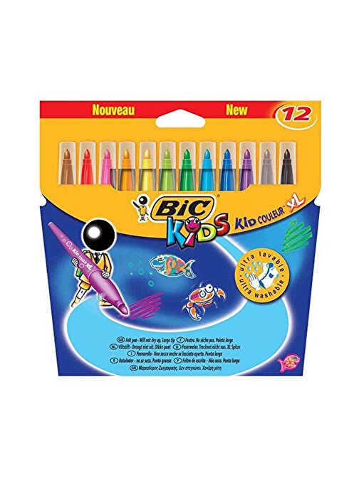 Bic Kid Couleur XL Keçeli Boya Kalemi 12 li Kutu 828966