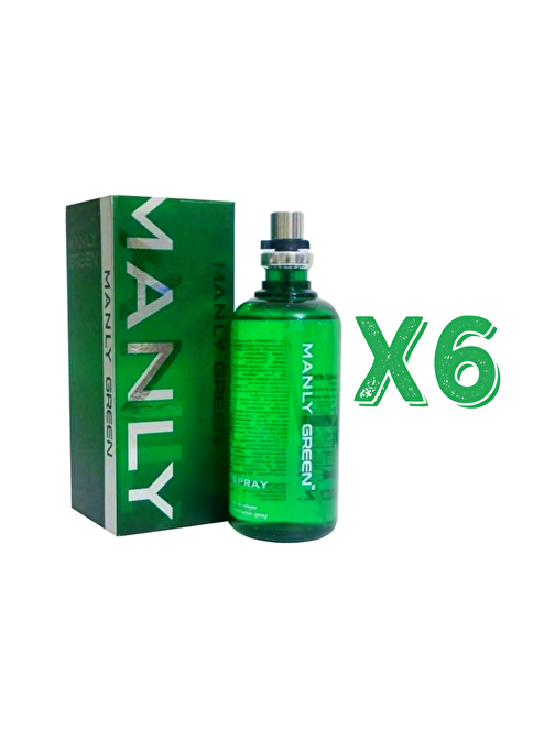 Manly Green EDC Odunsu Erkek Parfüm 125 ml 6 Adet