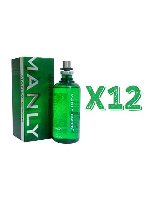 Manly Green EDC Odunsu Erkek Parfüm 125 ml 12 Adet