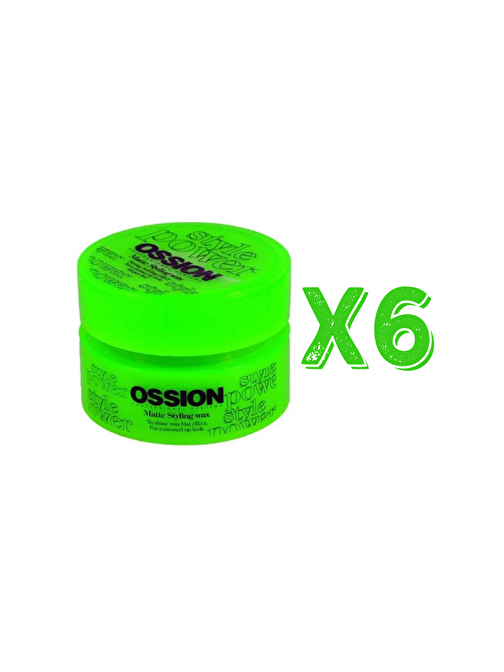 Ossion Saç Şekillendirici Mat Wax 100 ml x 6