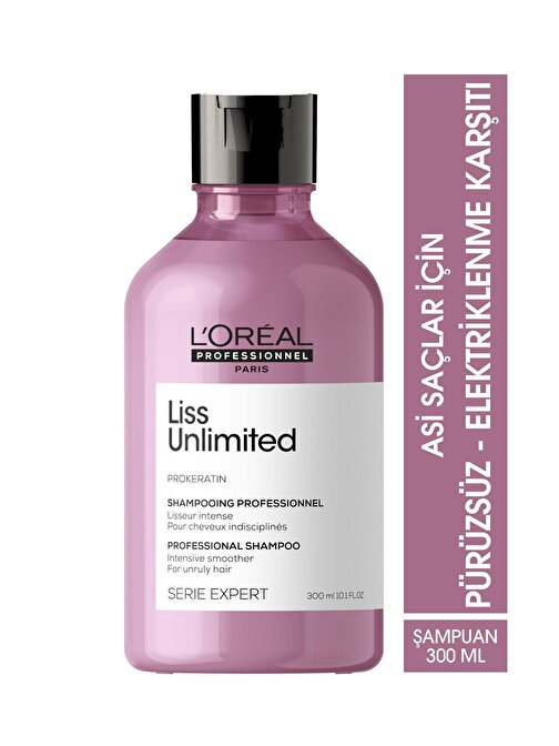 Serie Expert Liss Unlimited Elektriklenme Karşıtı Ve Yumuşaklık Veren Şampuan 300 ml