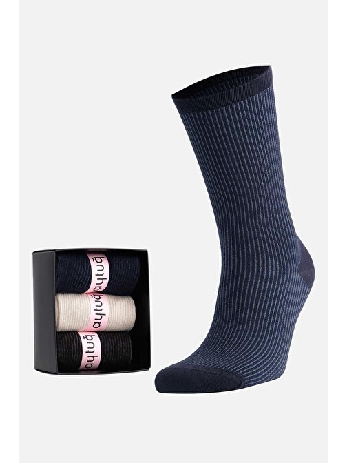 Aytuğ Kadın Modal 3 Çift Özel Kutulu Çok Renkli Soket Çorap - 42036-1
