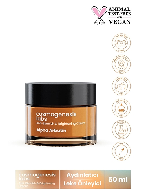 Cosmogenesis Labs Leke Karşıtı Aydınlatıcı Beyazlatıcı Krem 50ml Eşitleyici Yenileyici Spf 50+ Uv Yüksek Korumalı