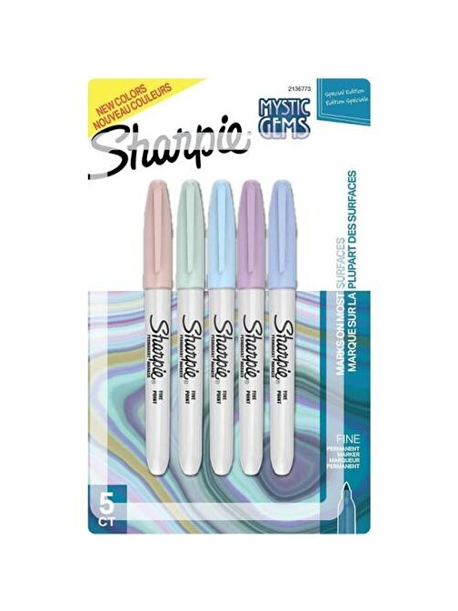 Sharpie Fıne Permanent Markör Mystıc Gems Fosforlu Kalem 5 Li