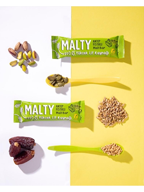 Malty Antep Fıstıklı Malt Bar 34 gr x 12 Adet