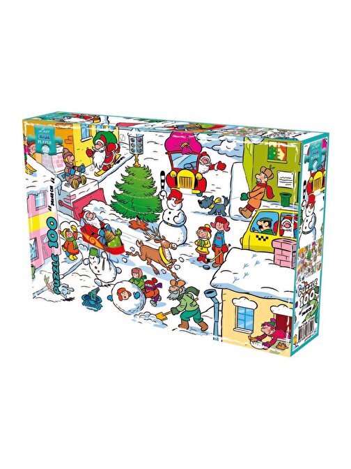 Laço Kids Puzzle Kar Eğlencesi 100 Parça Yapboz Lc7344