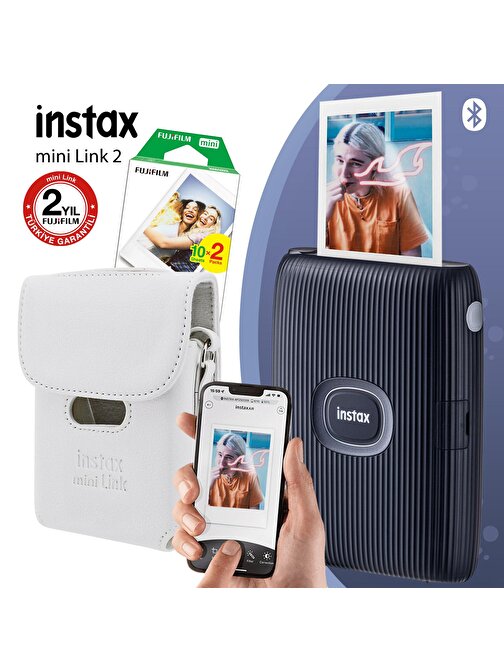 Instax Mini Link 2 Uzay Mavisi Akıllı Telefon Yazıcısı ve Çantalı Hediye Seti 4