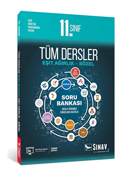 Sınav Yayınları 11. Sınıf Tüm Dersler Soru Bankası Eşit Ağırlık Sözel 9786051238166