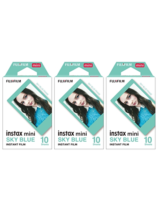 Instax mini Sky Blue Edition 10x3 Film Seti