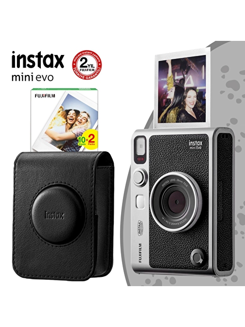 Instax Mini Evo Siyah Fotoğraf Makinası ve Hediye Seti 4