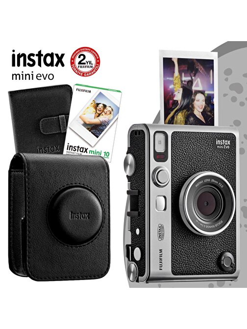 Instax Mini Evo Siyah Fotoğraf Makinası ve Hediye Seti 2