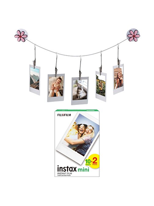 Instax Tüm Mini Makineler ile Uyumlu 20'li Film ve 5'li Resim Askısı