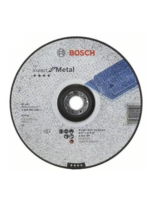 Bosch - 230*6,0 Mm Expert Serisi Bombeli Metal Taşlama Diski (Taş) - 2608600228