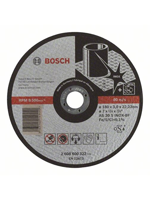 Bosch 180*3 Expert For İnox Düz Kesici - 2608600322
